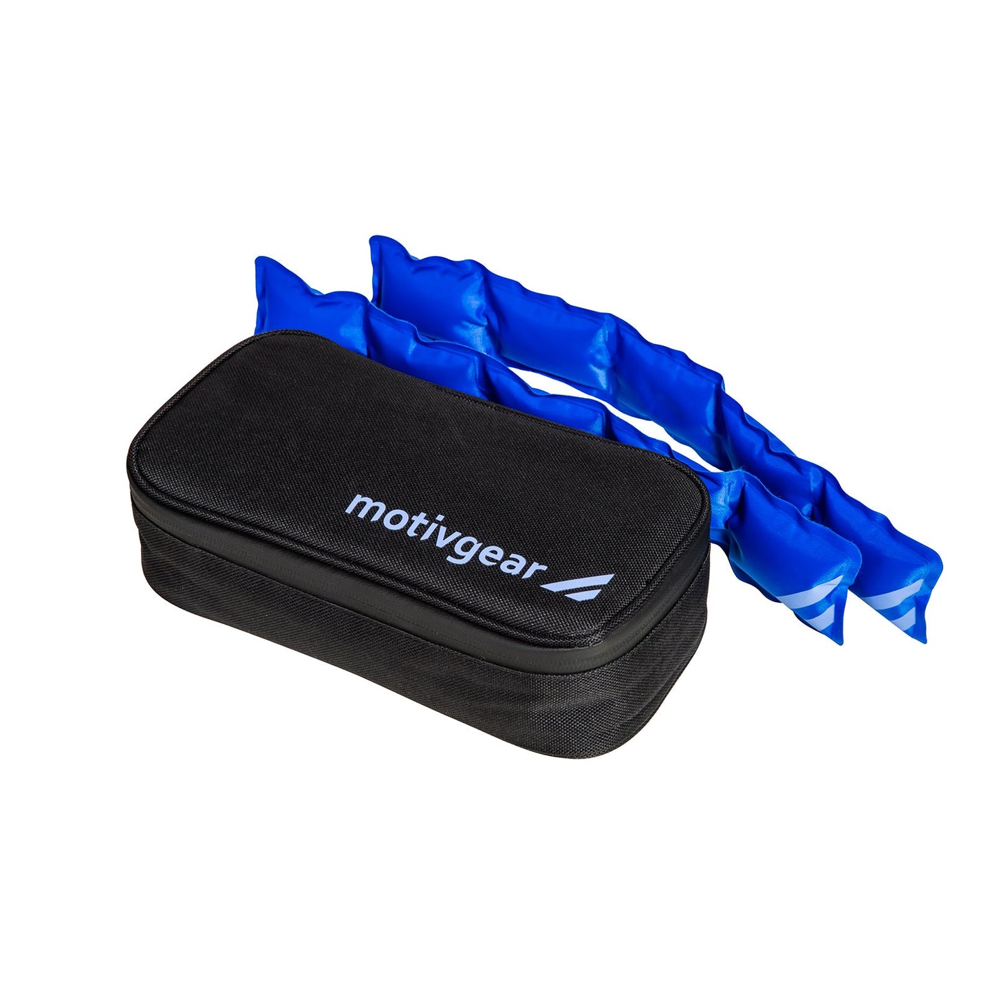 Shows cooling scarf carrying case with two gel packs
